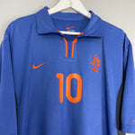 Shop 2000/02 NETHERLANDS BERGKAMP #10 AWAY SHIRT (XL) NIKE, classic football shirts, vintage football shirts & retro soccer jerseys at Cult Kits