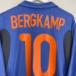 Shop 2000/02 NETHERLANDS BERGKAMP #10 AWAY SHIRT (XL) NIKE, classic football shirts, vintage football shirts & retro soccer jerseys at Cult Kits