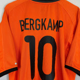 Shop 2000/02 NETHERLANDS BERGKAMP #10 *BNWT* HOME SHIRT (XL) NIKE, classic football shirts, vintage football shirts & retro soccer jerseys at Cult Kits