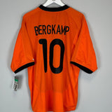 Shop 2000/02 NETHERLANDS BERGKAMP #10 *BNWT* HOME SHIRT (XL) NIKE, classic football shirts, vintage football shirts & retro soccer jerseys at Cult Kits