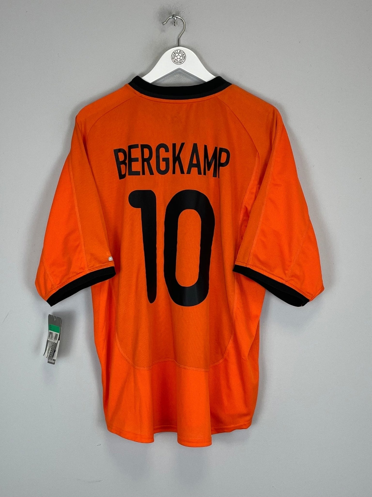 Shop 2000/02 NETHERLANDS BERGKAMP #10 *BNWT* HOME SHIRT (XL) NIKE, classic football shirts, vintage football shirts & retro soccer jerseys at Cult Kits