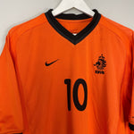 Shop 2000/02 NETHERLANDS BERGKAMP #10 HOME SHIRT (L) NIKE, classic football shirts, vintage football shirts & retro soccer jerseys at Cult Kits