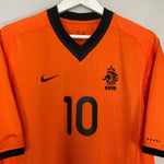 Shop 2000/02 NETHERLANDS BERGKAMP #10 HOME SHIRT (L) NIKE, classic football shirts, vintage football shirts & retro soccer jerseys at Cult Kits