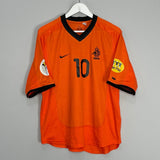 Shop 2000/02 NETHERLANDS BERGKAMP #10 HOME SHIRT (M) NIKE, classic football shirts, vintage football shirts & retro soccer jerseys at Cult Kits