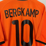 Shop 2000/02 NETHERLANDS BERGKAMP #10 HOME SHIRT (XL) NIKE, classic football shirts, vintage football shirts & retro soccer jerseys at Cult Kits