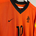 Shop 2000/02 NETHERLANDS BERGKAMP #10 HOME SHIRT (XL) NIKE, classic football shirts, vintage football shirts & retro soccer jerseys at Cult Kits