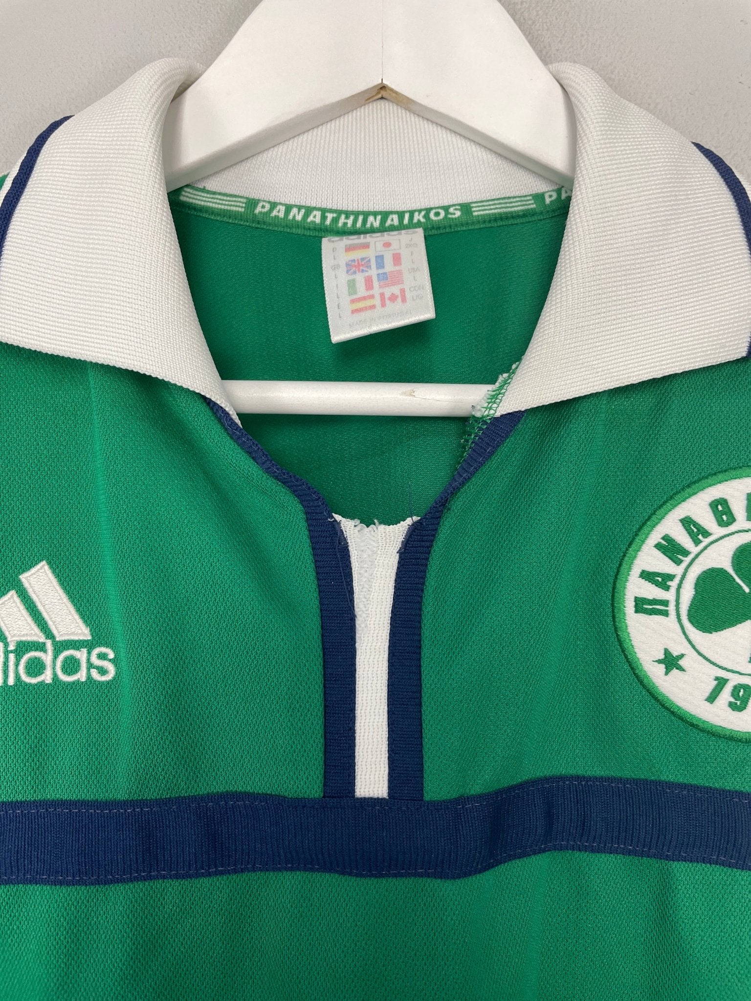 Shop 2000/02 PANATHINAIKOS HOME SHIRT (L) ADIDAS, classic football shirts, vintage football shirts & retro soccer jerseys at Cult Kits