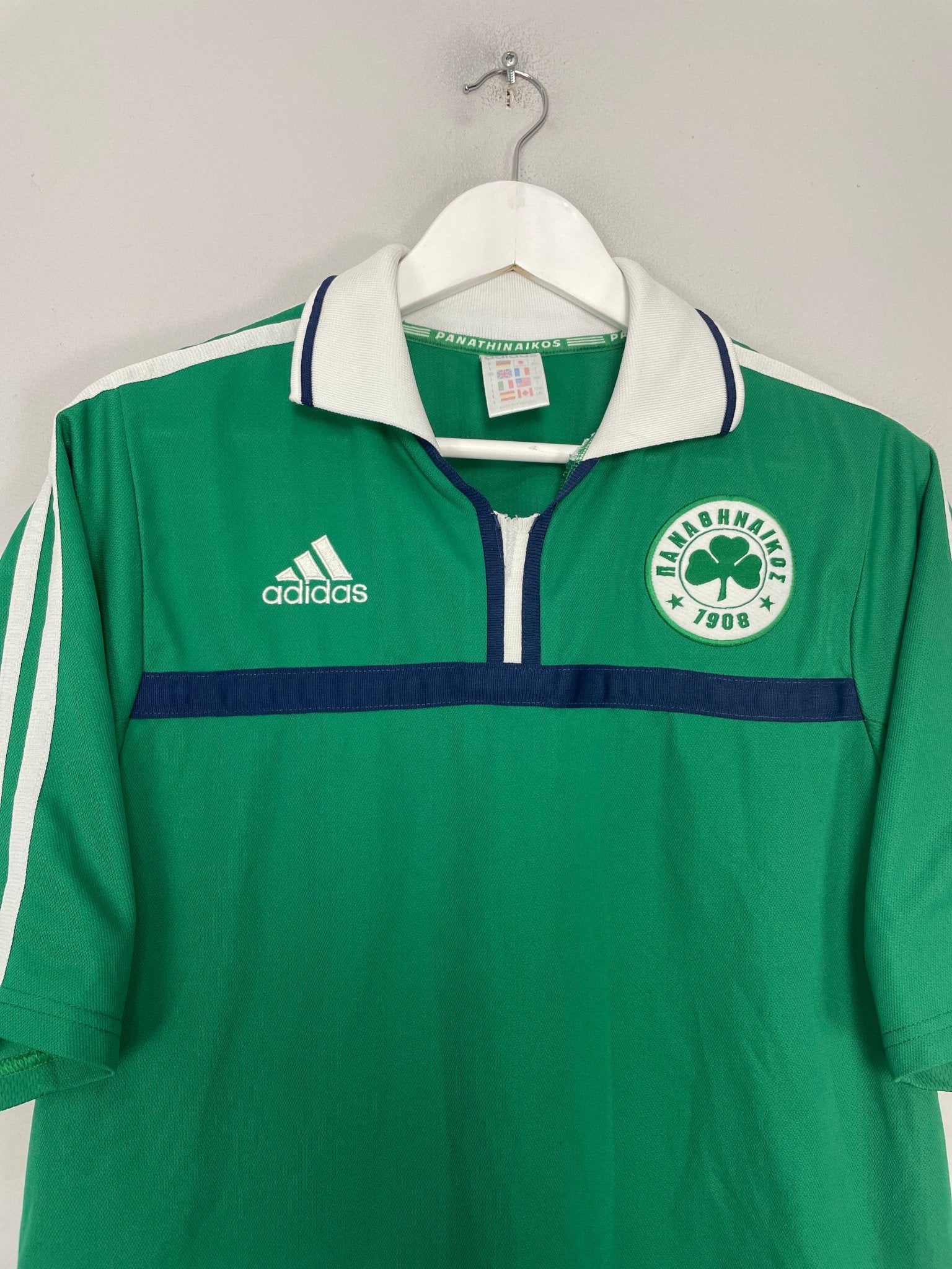 Shop 2000/02 PANATHINAIKOS HOME SHIRT (L) ADIDAS, classic football shirts, vintage football shirts & retro soccer jerseys at Cult Kits