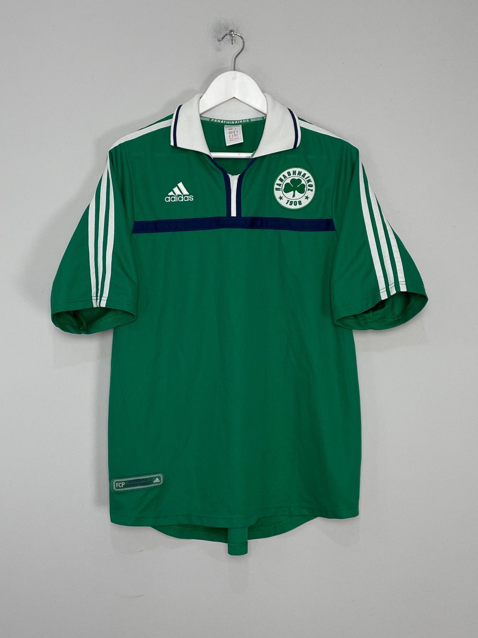 Shop 2000/02 PANATHINAIKOS HOME SHIRT (L) ADIDAS, classic football shirts, vintage football shirts & retro soccer jerseys at Cult Kits