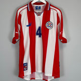 Shop 2000/02 PARAGUAY #4 HOME SHIRT (L) PUMA, classic football shirts, vintage football shirts & retro soccer jerseys at Cult Kits