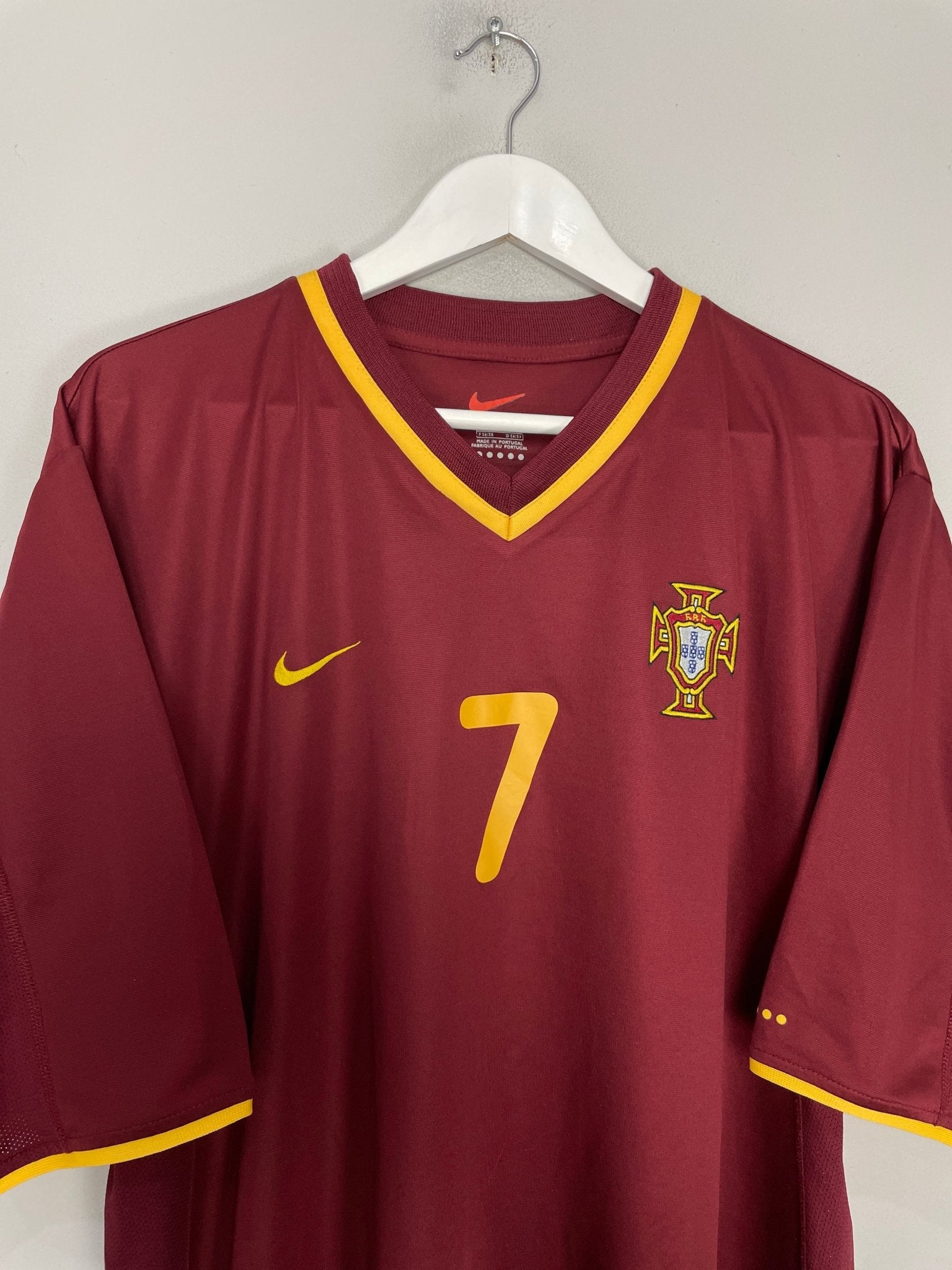 Shop 2000/02 PORTUGAL FIGO #7 HOME SHIRT (XL) NIKE, classic football shirts, vintage football shirts & retro soccer jerseys at Cult Kits