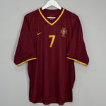 Shop 2000/02 PORTUGAL FIGO #7 HOME SHIRT (XL) NIKE, classic football shirts, vintage football shirts & retro soccer jerseys at Cult Kits