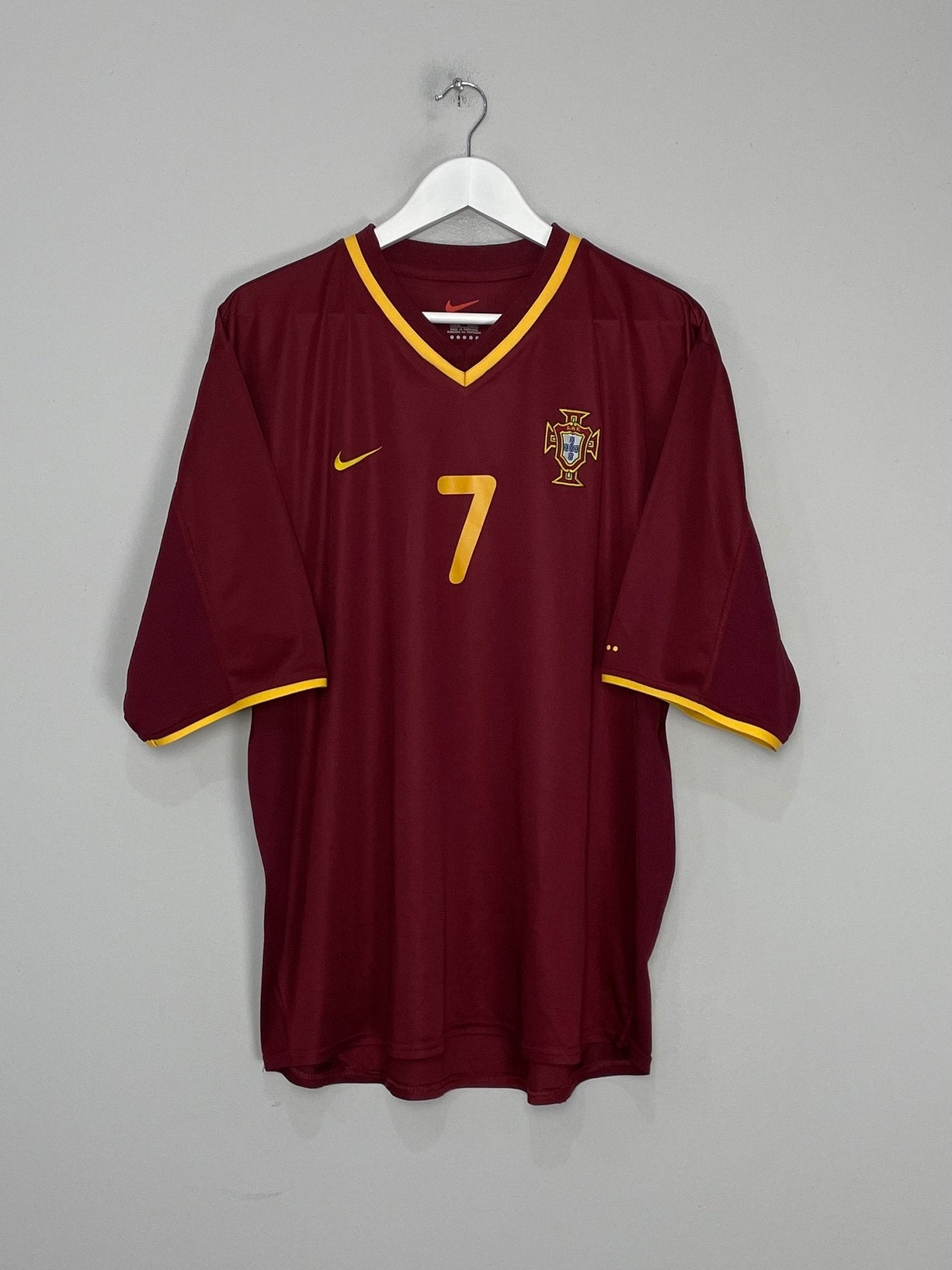 Shop 2000/02 PORTUGAL FIGO #7 HOME SHIRT (XL) NIKE, classic football shirts, vintage football shirts & retro soccer jerseys at Cult Kits