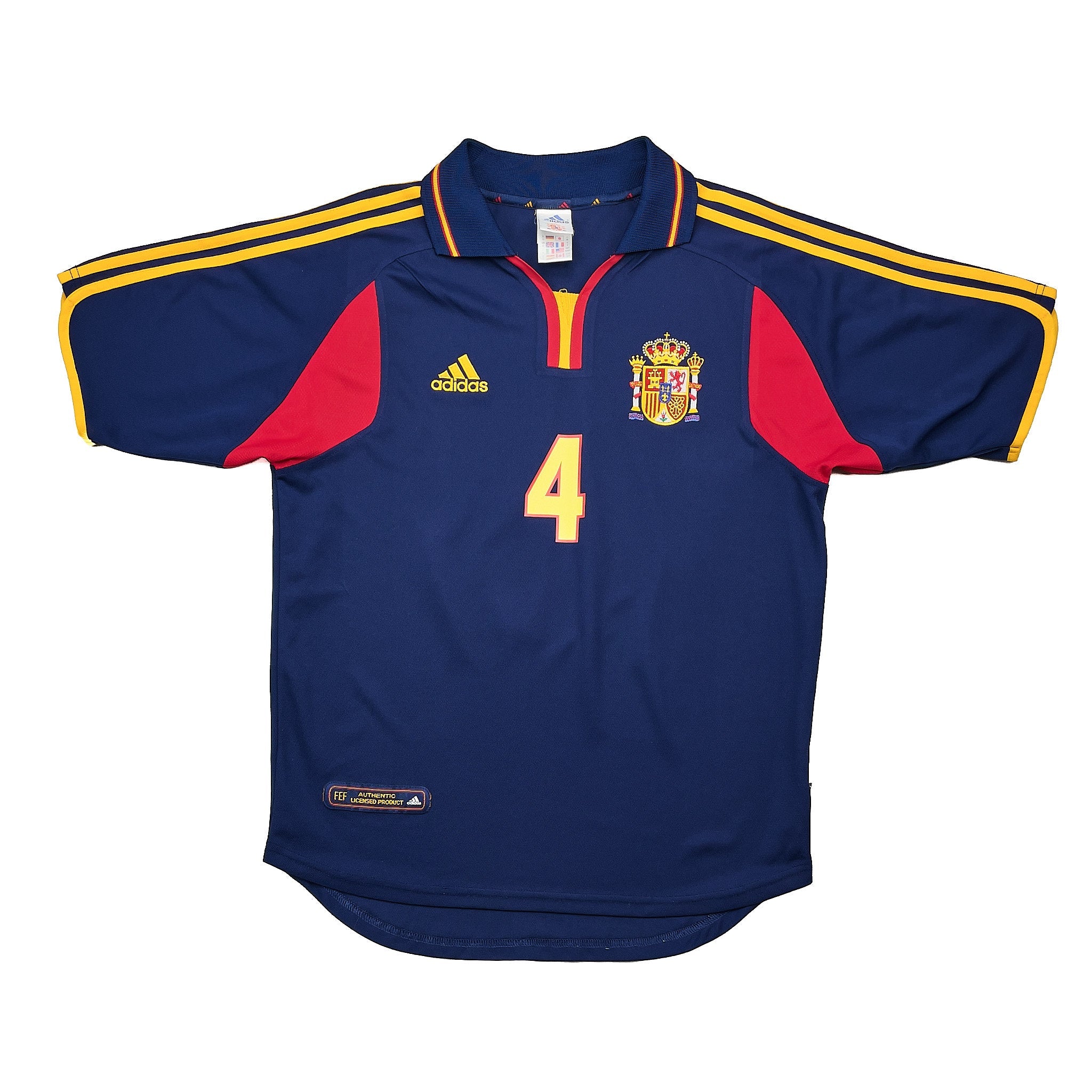 Buy 2000/02 Spain Guardiola 4 Away Shirt (S) Adidas ~ Free worldwide shipping ~ Authentic Vintage Football Shirts from Cult Kits