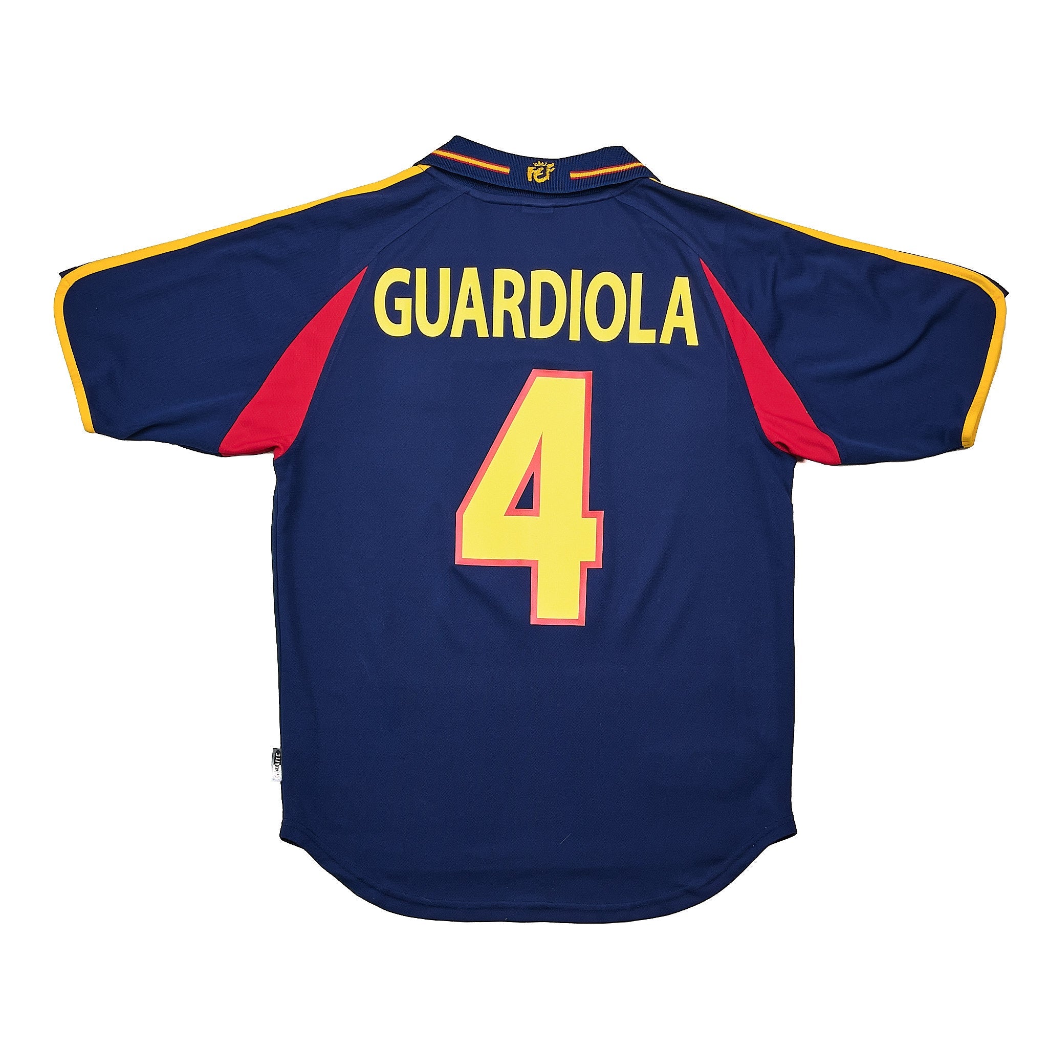 Buy 2000/02 Spain Guardiola 4 Away Shirt (S) Adidas ~ Free worldwide shipping ~ Authentic Vintage Football Shirts from Cult Kits