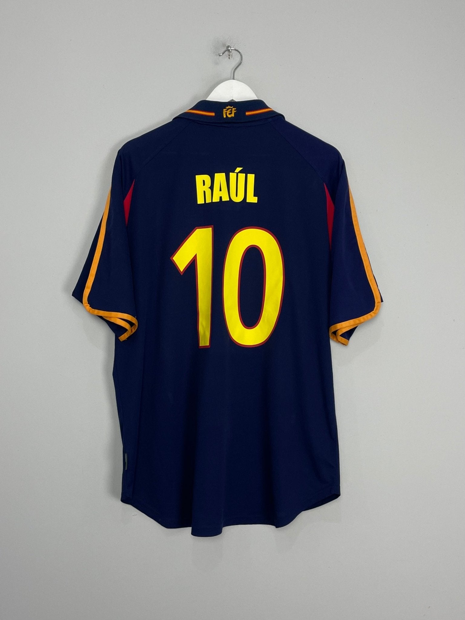 Shop 2000/02 SPAIN RAUL #10 AWAY SHIRT (XL) ADIDAS, classic football shirts, vintage football shirts & retro soccer jerseys at Cult Kits