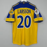 Shop 2000/02 SWEDEN LARSSON #20 HOME SHIRT (L) ADIDAS, classic football shirts, vintage football shirts & retro soccer jerseys at Cult Kits