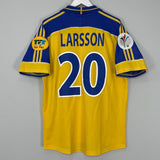 Shop 2000/02 SWEDEN LARSSON #20 HOME SHIRT (L) ADIDAS, classic football shirts, vintage football shirts & retro soccer jerseys at Cult Kits