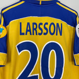 Shop 2000/02 SWEDEN LARSSON #20 HOME SHIRT (L) ADIDAS, classic football shirts, vintage football shirts & retro soccer jerseys at Cult Kits