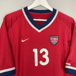 Shop 2000/02 USA JONES #13 AWAY SHIRT (L) NIKE, classic football shirts, vintage football shirts & retro soccer jerseys at Cult Kits
