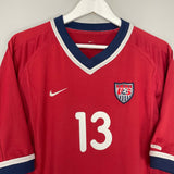 Shop 2000/02 USA JONES #13 AWAY SHIRT (L) NIKE, classic football shirts, vintage football shirts & retro soccer jerseys at Cult Kits