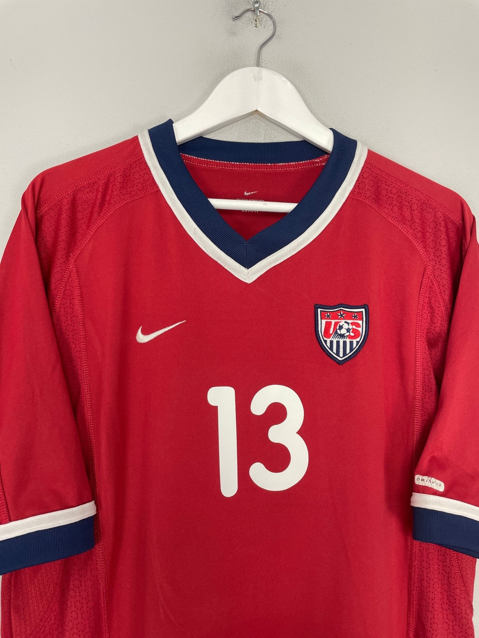Shop 2000/02 USA JONES #13 AWAY SHIRT (L) NIKE, classic football shirts, vintage football shirts & retro soccer jerseys at Cult Kits