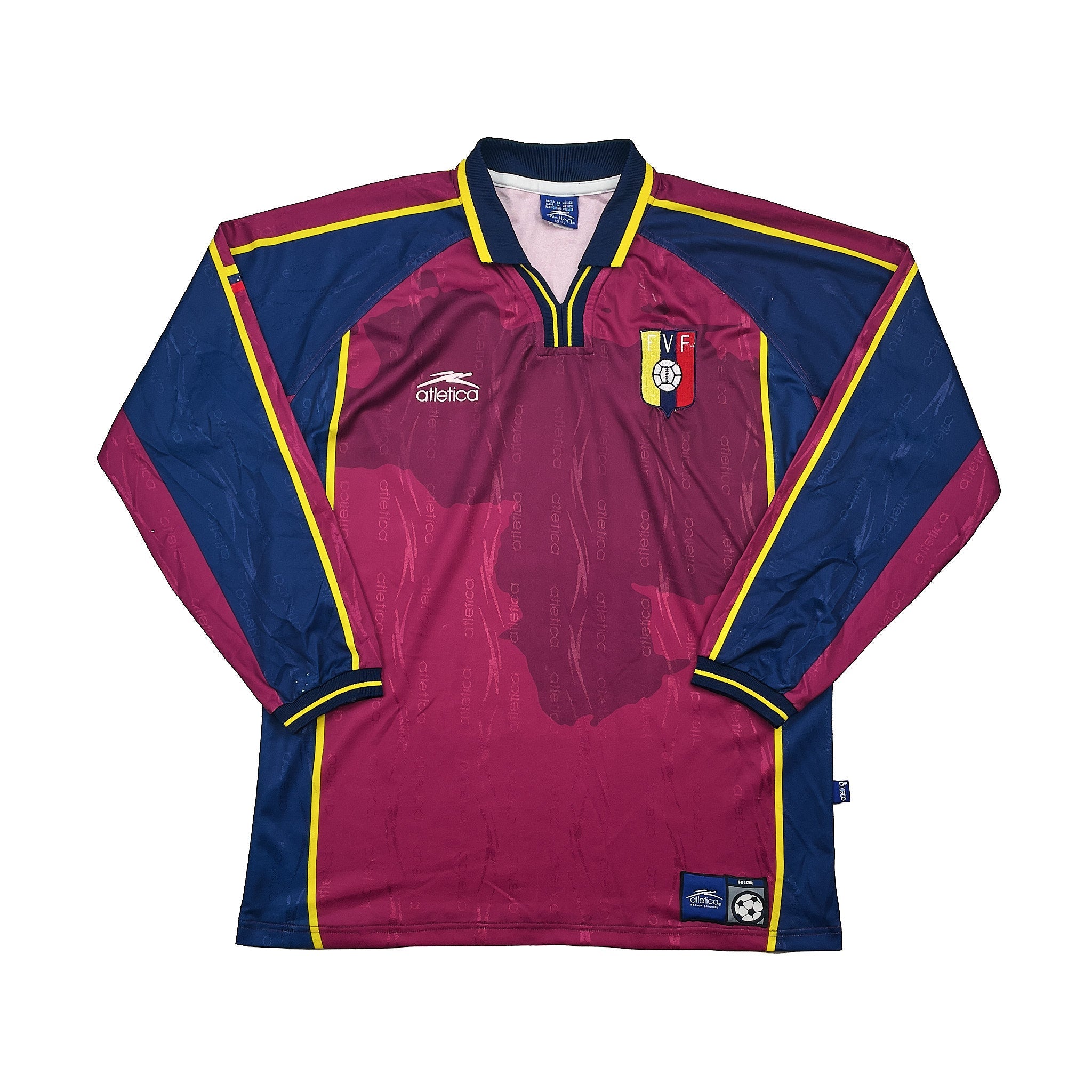 Buy 2000/02 Venezuela L/S Home Shirt (XL) Atletica ~ Free worldwide shipping available ~ Authentic Vintage Football Shirts from Cult Kits