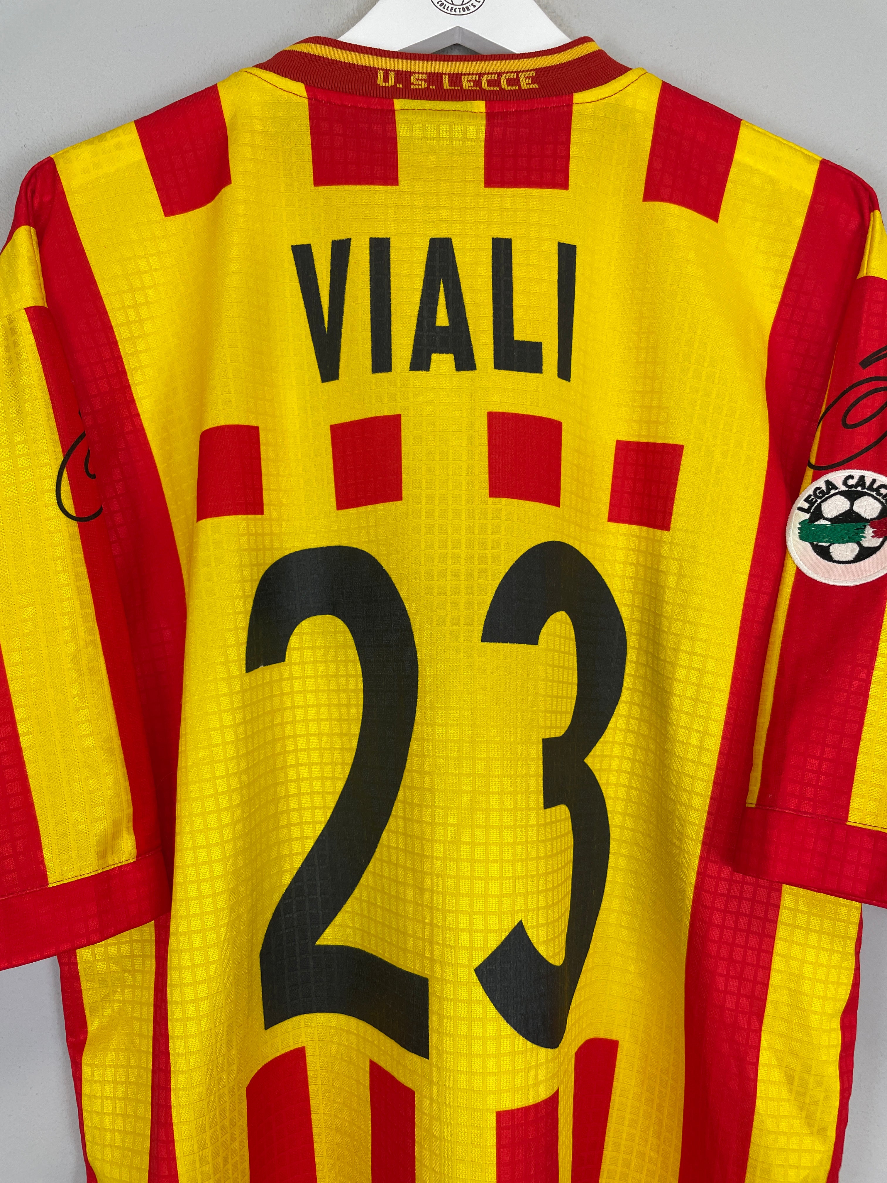 Shop 2000/01 LECCE VIALI #23 *MATCH ISSUE* HOME SHIRT (XXL) ASICS, classic football shirts, vintage football shirts & retro soccer jerseys at Cult Kits