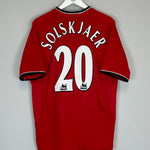 2000/01 MANCHESTER UNITED SOLSKJAER #20 HOME SHIRT (L) UMBRO