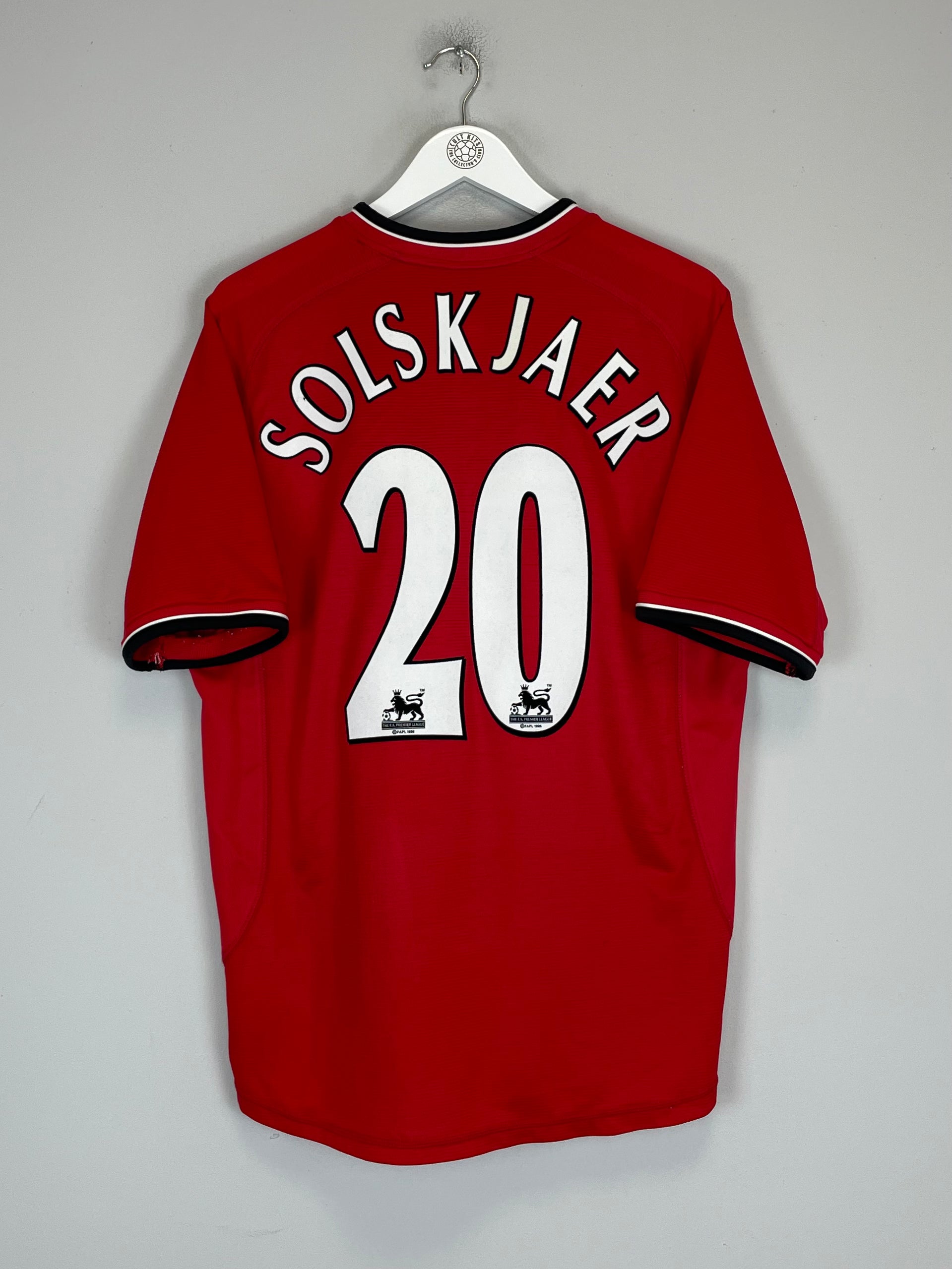 2000/01 MANCHESTER UNITED SOLSKJAER #20 HOME SHIRT (L) UMBRO