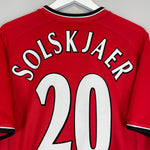 2000/01 MANCHESTER UNITED SOLSKJAER #20 HOME SHIRT (L) UMBRO OLE 