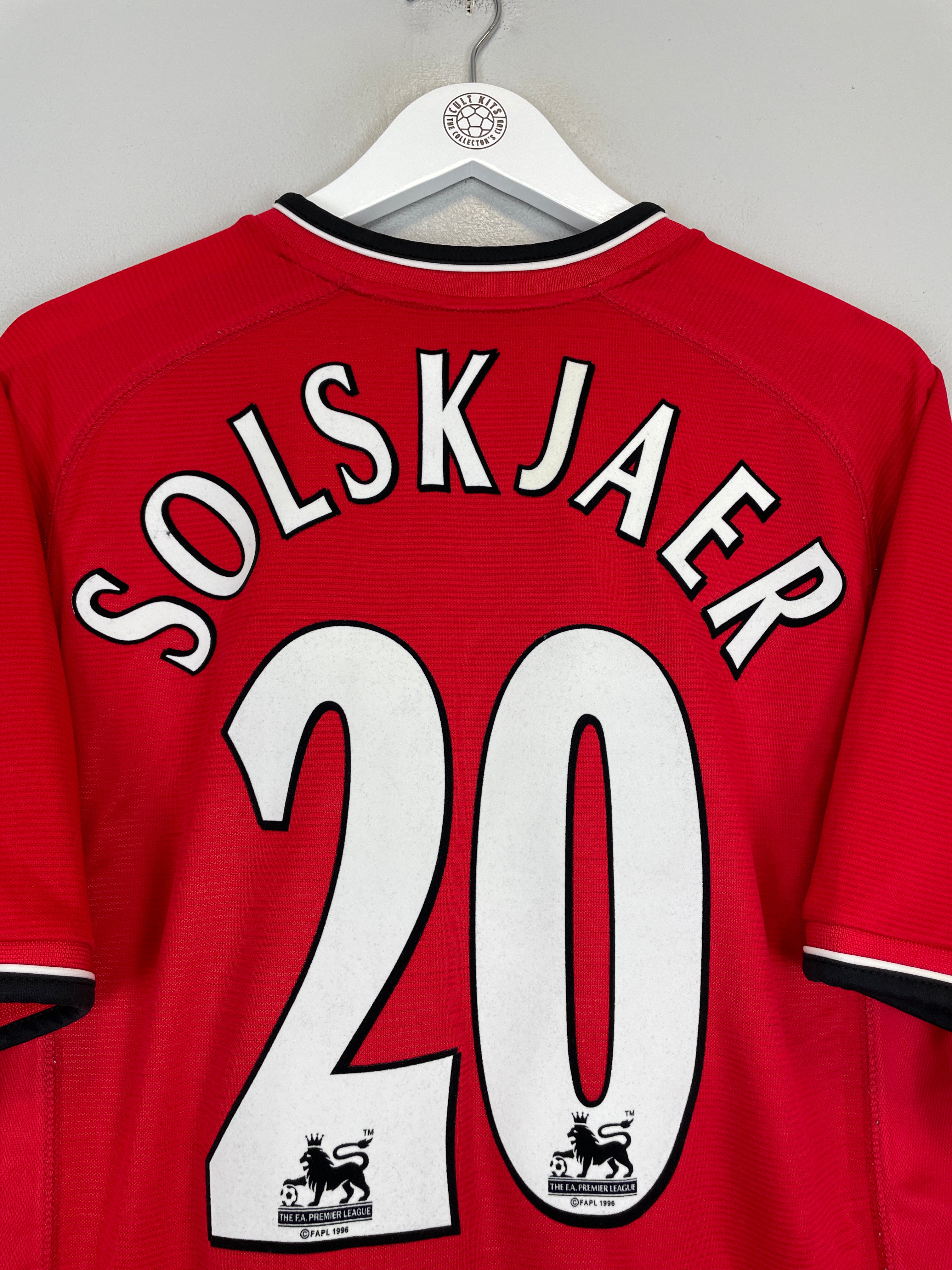 2000/01 MANCHESTER UNITED SOLSKJAER #20 HOME SHIRT (L) UMBRO OLE 