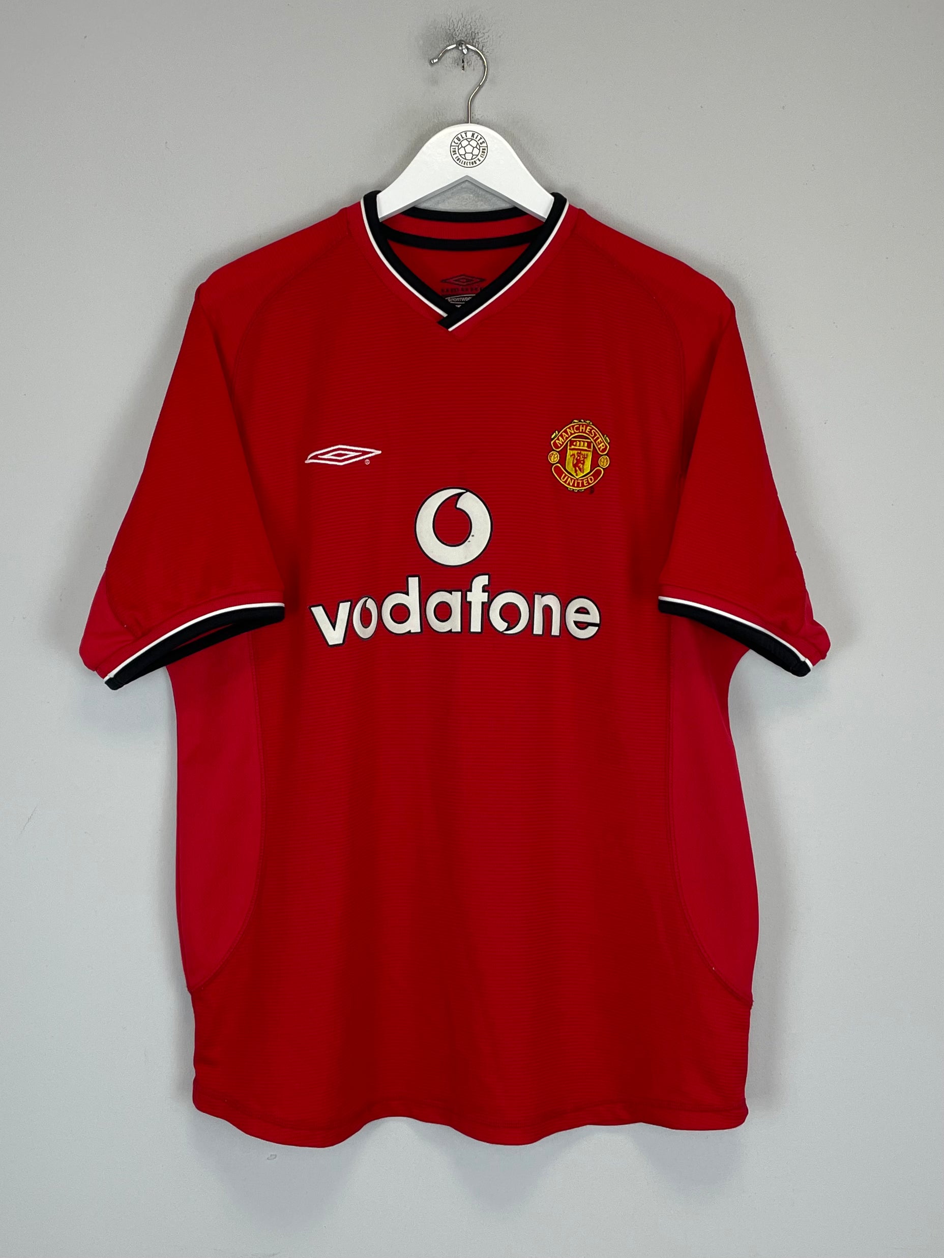 2000/01 MANCHESTER UNITED SOLSKJAER #20 HOME SHIRT (L) UMBRO VODAPHONE