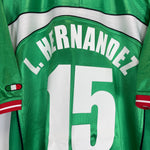 2000/01 MEXICO L.HERNANDEZ #15 HOME SHIRT (XL) ATLETICA BACK FLAG GREEN WHITE RED