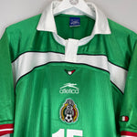 2000/01 MEXICO L.HERNANDEZ #15 HOME SHIRT (XL) ATLETICA COLLAR BADEG CREST LOGO FLAG