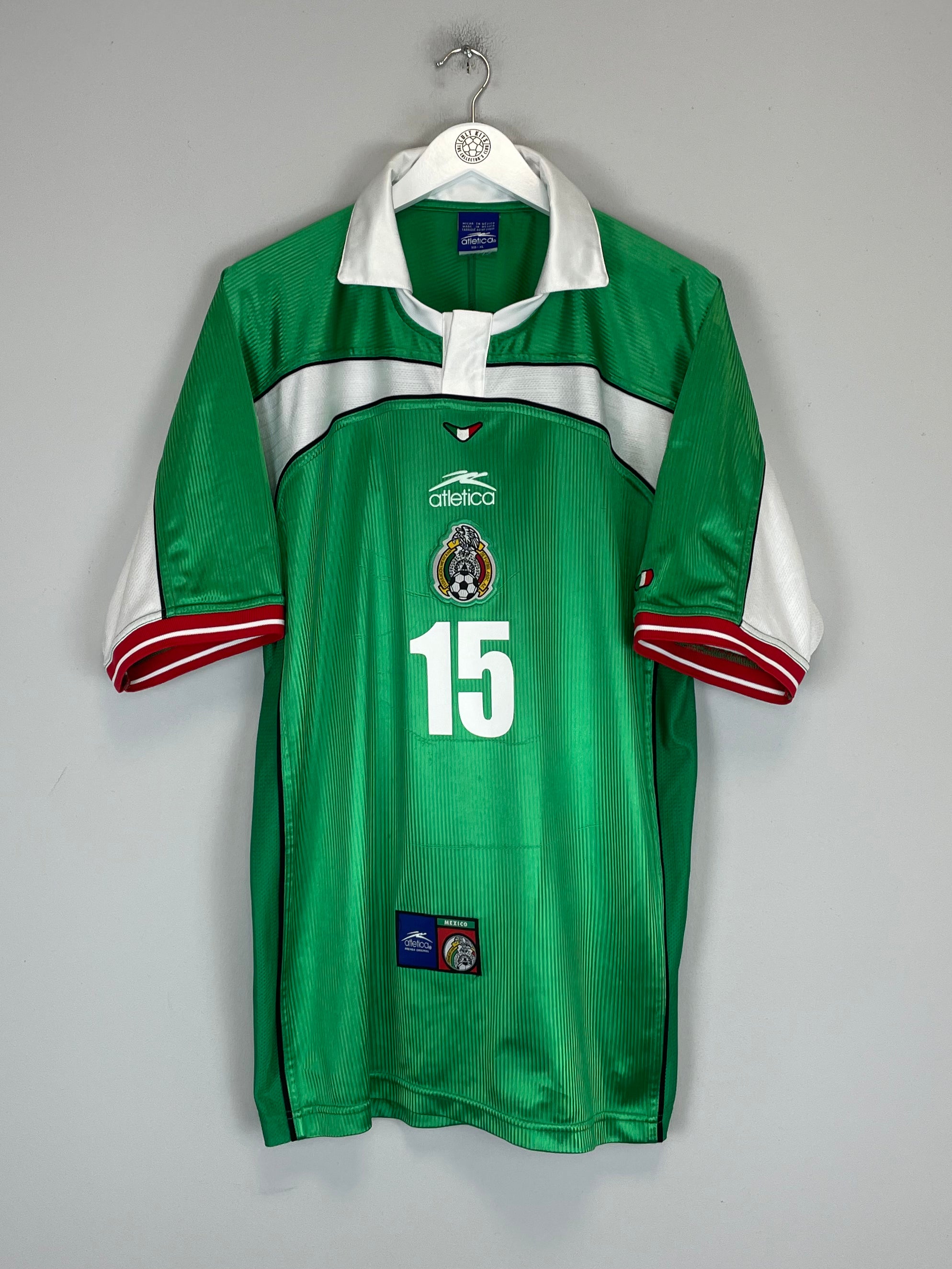 2000/01 MEXICO L.HERNANDEZ #15 HOME SHIRT (XL) ATLETICA COLLAR GREEN