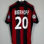 Shop 2000/02 AC MILAN BIERHOFF #20 C/L HOME SHIRT (M) ADIDAS, classic football shirts, vintage football shirts & retro soccer jerseys at Cult Kits