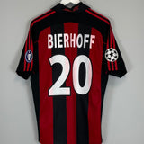 Shop 2000/02 AC MILAN BIERHOFF #20 C/L HOME SHIRT (M) ADIDAS, classic football shirts, vintage football shirts & retro soccer jerseys at Cult Kits