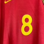 2000/02 BELGIUM GOOR #8 HOME SHIRT (M) NIKE FRONT DETAIL NUMBER