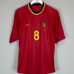 2000/02 BELGIUM GOOR #8 HOME SHIRT (M) NIKE FRONT RED BLACK YELLOW