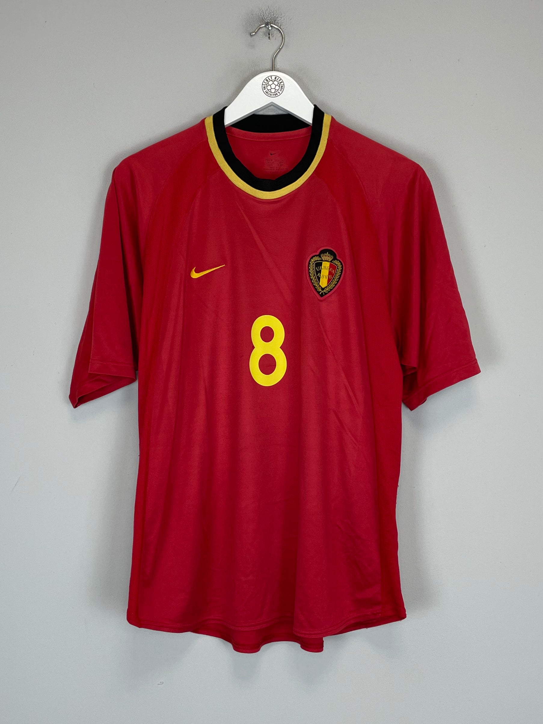 2000/02 BELGIUM GOOR #8 HOME SHIRT (M) NIKE FRONT RED BLACK YELLOW