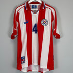 Shop 2000/02 PARAGUAY #4 HOME SHIRT (L) PUMA, classic football shirts, vintage football shirts & retro soccer jerseys at Cult Kits