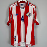 Shop 2000/02 PARAGUAY #4 HOME SHIRT (L) PUMA, classic football shirts, vintage football shirts & retro soccer jerseys at Cult Kits
