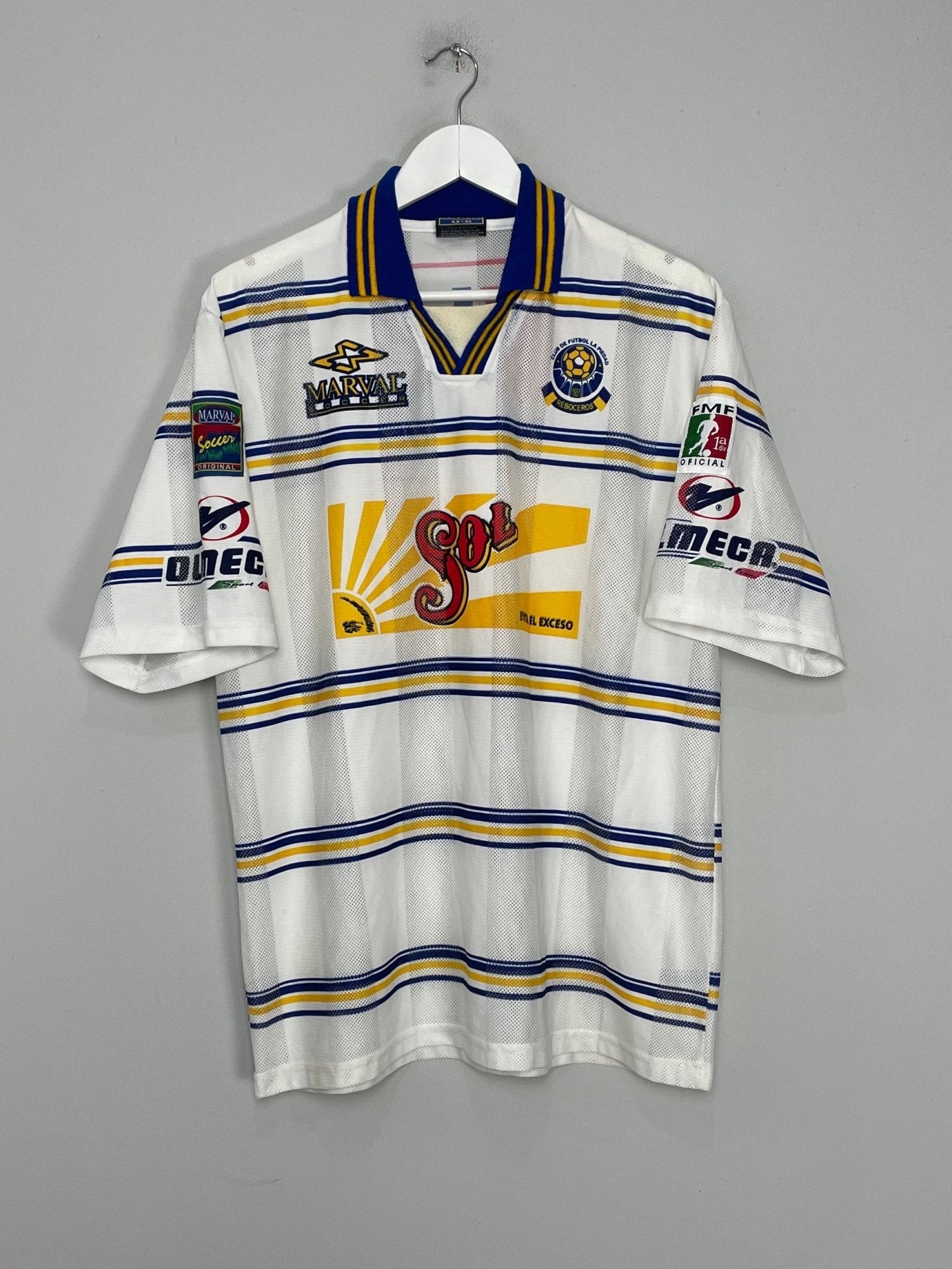 Shop 2001 LA PIEDAD AWAY SHIRT (XL) MARVAL, classic football shirts, vintage football shirts & retro soccer jerseys at Cult Kits