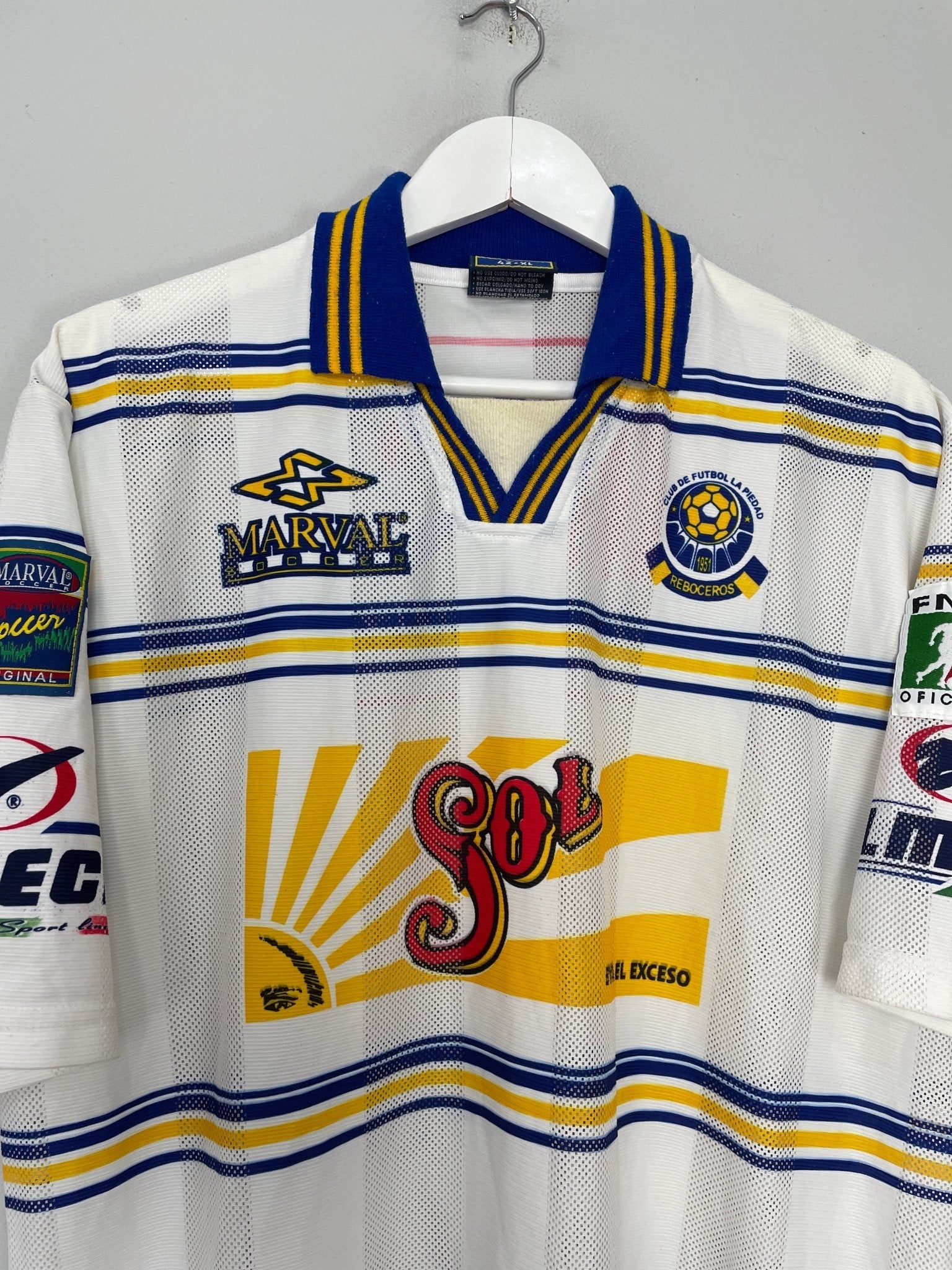 Shop 2001 LA PIEDAD AWAY SHIRT (XL) MARVAL, classic football shirts, vintage football shirts & retro soccer jerseys at Cult Kits