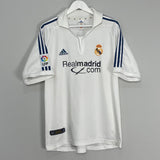 Shop 2001 REAL MADRID ZIDANE #5 HOME SHIRT (L) ADIDAS, classic football shirts, vintage football shirts & retro soccer jerseys at Cult Kits