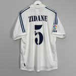 Shop 2001 REAL MADRID ZIDANE #5 HOME SHIRT (L) ADIDAS, classic football shirts, vintage football shirts & retro soccer jerseys at Cult Kits