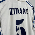 Shop 2001 REAL MADRID ZIDANE #5 HOME SHIRT (XL) ADIDAS, classic football shirts, vintage football shirts & retro soccer jerseys at Cult Kits