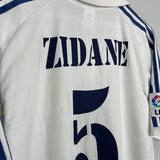 Shop 2001 REAL MADRID ZIDANE #5 HOME SHIRT (XL) ADIDAS, classic football shirts, vintage football shirts & retro soccer jerseys at Cult Kits
