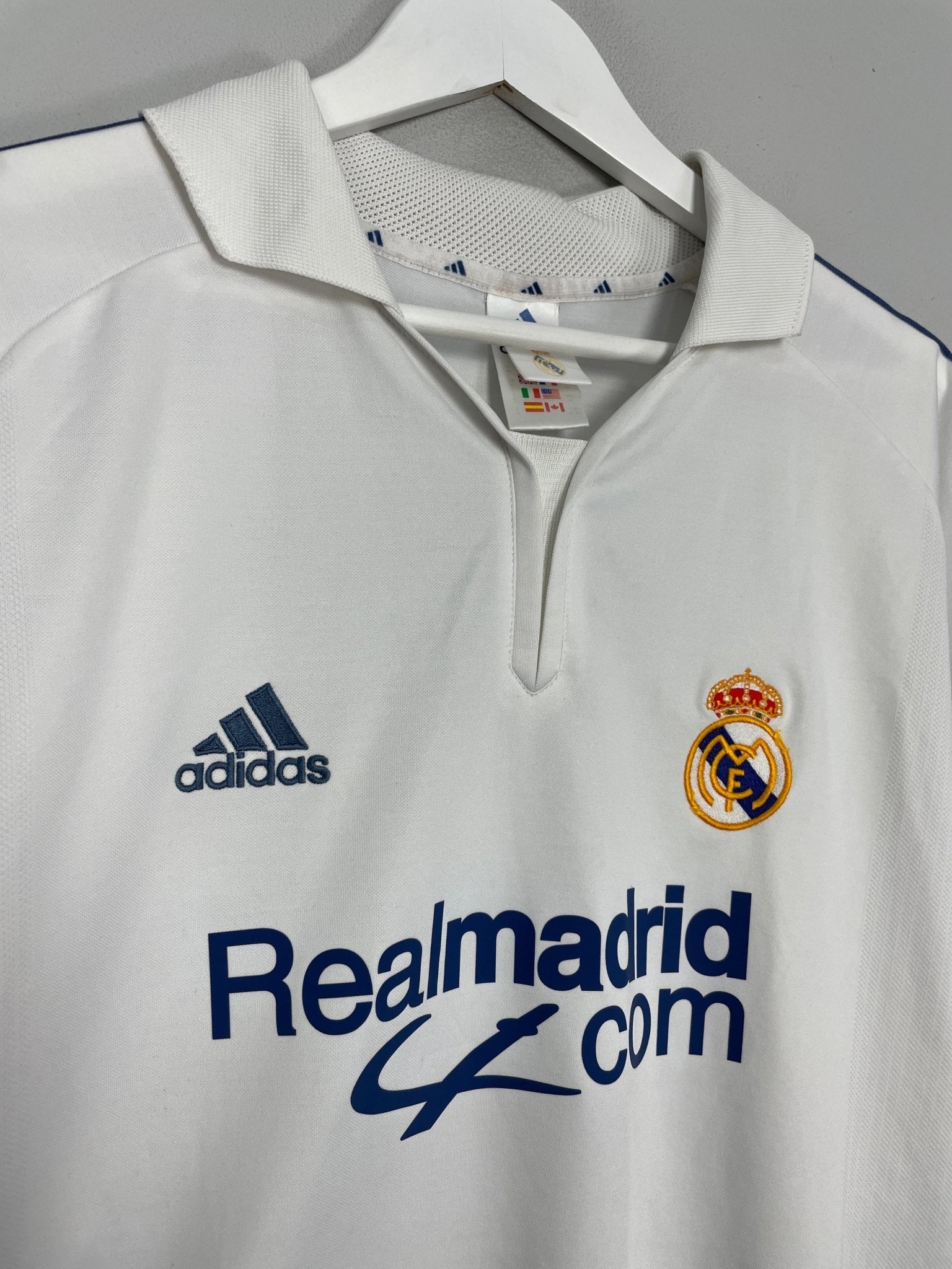 Shop 2001 REAL MADRID ZIDANE #5 HOME SHIRT (XL) ADIDAS, classic football shirts, vintage football shirts & retro soccer jerseys at Cult Kits